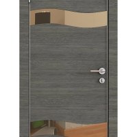 ШИ дверь DO-603 Ольха темная/зеркало Бронза