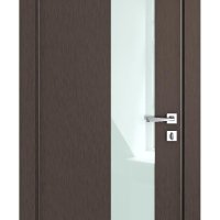 Дверь межкомнатная DO-504 Бронза/стекло Белое