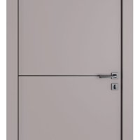 Дверь межкомнатная DG-522 Серый бархат/молдинг черный