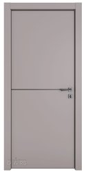 Дверь межкомнатная DG-522 Серый бархат/молдинг черный