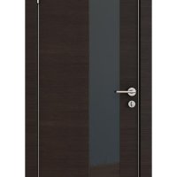 Дверь DO-504 Венге горизонт/стекло Черное Скидка 50 %!