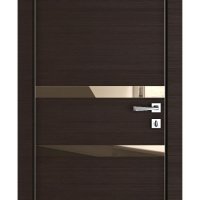 Дверь DO-513 Венге горизонтальный/зеркало Бронза