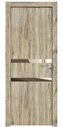 ШИ дверь DO-613 Рустик натуральный/зеркало Бронза