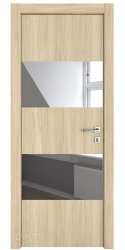 Дверь межкомнатная DO-508 Дуб светлый/Зеркало
