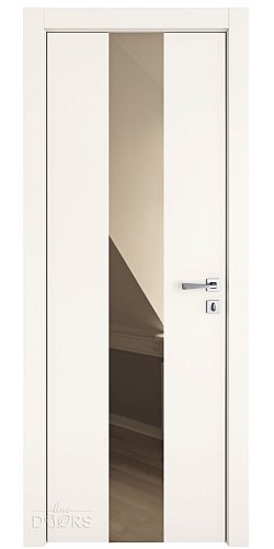 Дверь межкомнатная DO-510 Сливки/зеркало Бронза