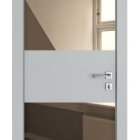 Дверь межкомнатная DO-508 Силк маус/зеркало Бронза