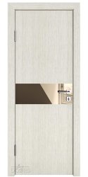Дверь межкомнатная DO-509 Белая лиственница/зеркало Бронза