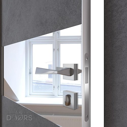 ШИ дверь DO-601 Бетон темный/Зеркало