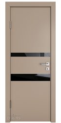ШИ дверь DO-612 Латте софт/стекло Черное