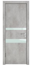 ШИ дверь DO-612 Бетон светлый/стекло Белое