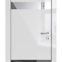 Дверь межкомнатная DO-502 Серый глянец/Зеркало