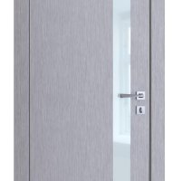 ШИ дверь DO-607 Металлик/стекло Белое