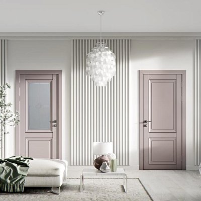 Деканто Серый бархат со стеклом ромб и Деканто Серый бархат