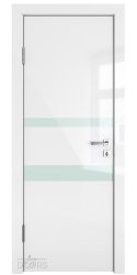 ШИ дверь DO-612 Белый глянец/стекло Белое