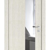 Дверь межкомнатная DO-504 Белая лиственница/Зеркало