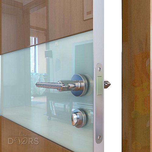 Дверь межкомнатная DO-501 Анегри темный/стекло Белое