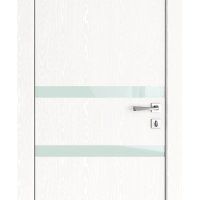 Дверь межкомнатная DO-513 Жемчуг/стекло Белое