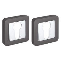 Накладка Fuaro (Фуаро) под цилиндр ET XM GR/CP-23 графит/хром