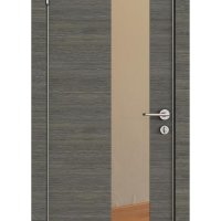 ШИ дверь DO-604 Ольха темная/зеркало Бронза