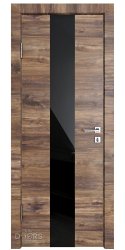 ШИ дверь DO-610 Лофт темный/стекло Черное