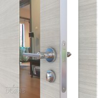 Дверь межкомнатная DO-504 Ива светлая/зеркало Бронза