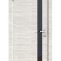 ШИ дверь DO-607 Ива светлая/стекло Черное