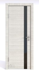 ШИ дверь DO-607 Ива светлая/стекло Черное