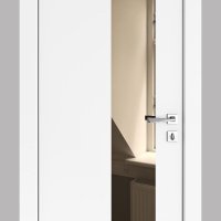 Дверь межкомнатная DO-504 Белый бархат/зеркало Бронза