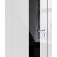 ШИ дверь DO-604 Серый глянец/стекло Черное