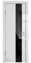 ШИ дверь DO-604 Серый глянец/стекло Черное