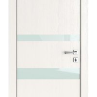 Дверь межкомнатная DO-512 Белый ясень/стекло Белое
