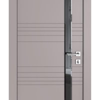 Дверь межкомнатная DO-514 Серый бархат/стекло Черное