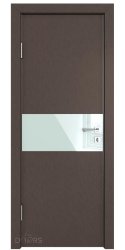 Дверь межкомнатная DO-501 Бронза/стекло Белое