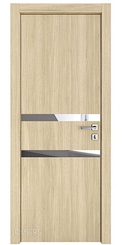 Дверь межкомнатная DO-513 Дуб светлый/Зеркало