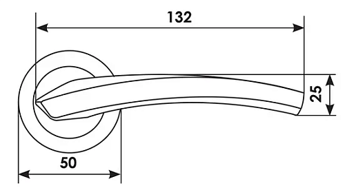 Дверная ручка NC-9 CRO