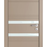 Дверь межкомнатная DO-515 Латте софт/стекло Белое