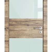 Дверь межкомнатная DO-508 Лофт светлый/стекло Белое