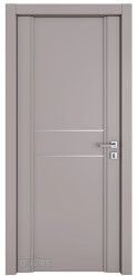 Дверь межкомнатная DG-M-7 Серый бархат/молдинги светлые