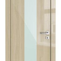 Дверь межкомнатная DO-510 Анегри светлый/стекло Белое