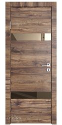 Дверь межкомнатная DO-502 Лофт темный/зеркало Бронза