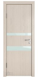 Дверь межкомнатная DO-512 Ясень капучино/стекло Белое
