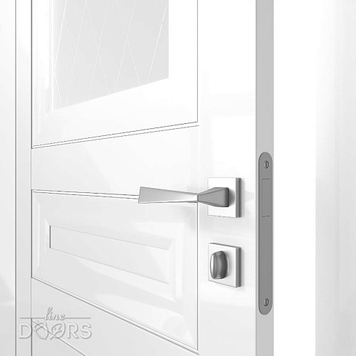 Дверь межкомнатная DO-PG4 Белый глянец/Ромб