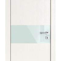 Дверь межкомнатная DO-501 Белый ясень/стекло Белое
