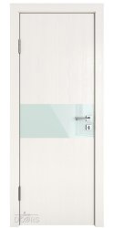 Дверь межкомнатная DO-501 Белый ясень/стекло Белое