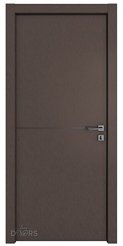 Дверь межкомнатная DG-522 Бронза/молдинг черный