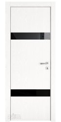 ШИ дверь DO-602 Жемчуг/стекло Черное
