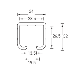 Направляющая для раздвижной двери AY8401-3M WF