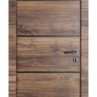 Дверь межкомнатная DG-505 Лофт темный/молдинги черные