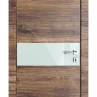 Дверь межкомнатная DO-509 Лофт темный/стекло Белое