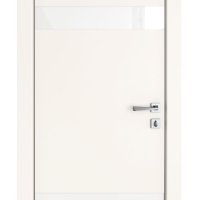 ШИ дверь DO-602 Сливки/стекло Белое